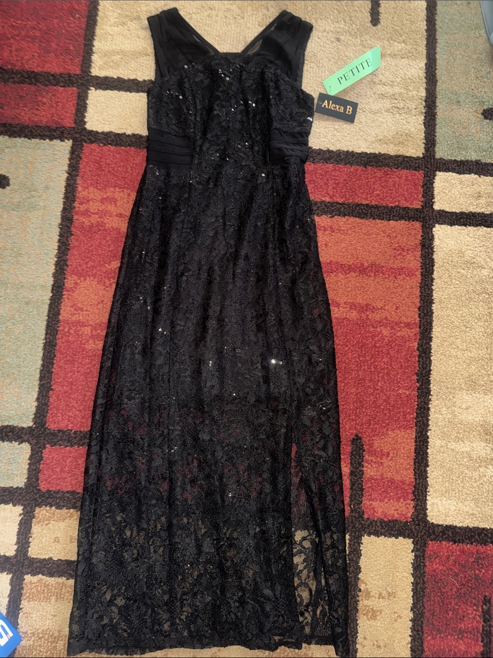 NWT Alexa B nites black sleeveless‎ sequins dress